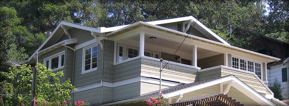 Front view of remodeled home